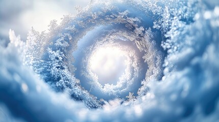 Winter wonderland spiral sky, light, clouds, serenity,  spiritual, surreal,  photo manipulation,  abstract art, possible use backgrounds,  nature, fantasy