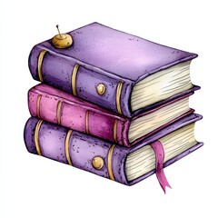 Stack of Vintage Books with Snail