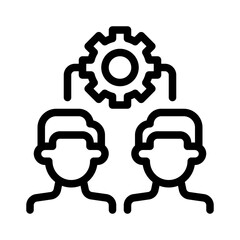 resource allocation line icon