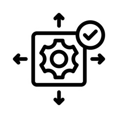 project scope line icon