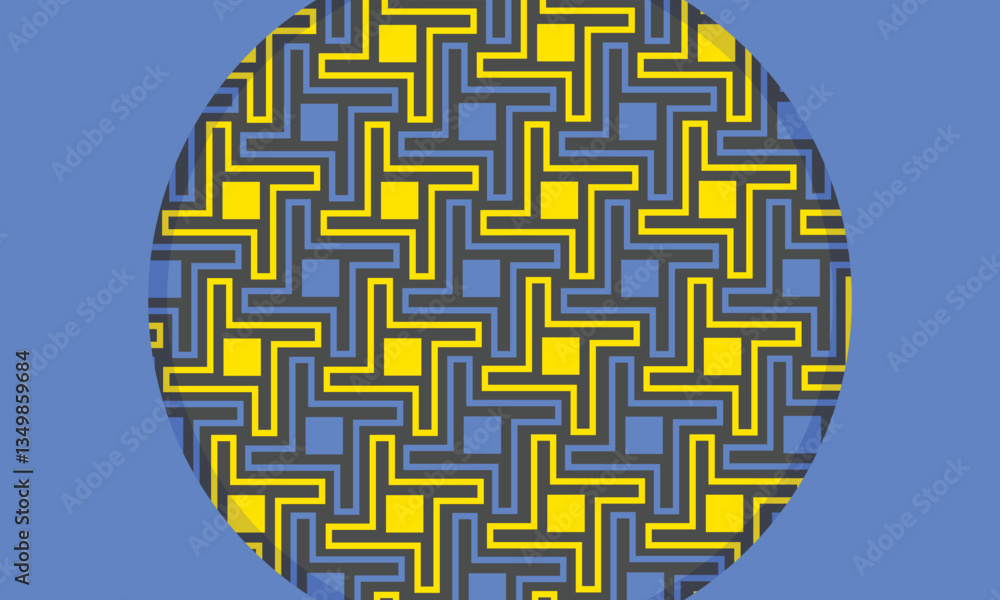 Aufkleber seamless abstract geometric pattern. vertical circle vector illustration. reflectarray antenna backg