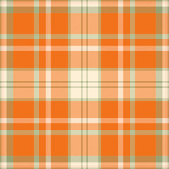 Vibrant orange and beige plaid pattern. Perfect for fallthemed designs, textile projects, or autumnal backgrounds.