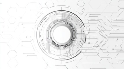 Obraz premium Abstract technology graphic, futuristic design, circular pattern, background use