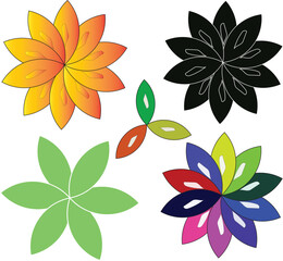 nice leaf star vector art
