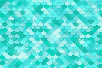 Pastel Mermaid Scale Seamless Pattern Background. Fantasy Fish Scale Pattern with Dreamy Pastel Colors. 