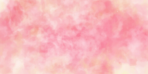 Fototapeta premium Colorful pink watercolor background salmon watercolor splotch painted pink background vector 