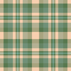Subtle pastel green and peach plaid pattern. Seamless textile design perfect for backgrounds, fabric prints, or website textures.  Evokes feelings of calm and understated elegance.