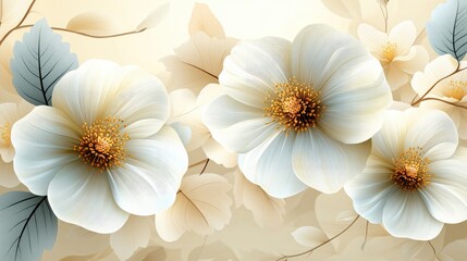 Elegant floral wallpaper design