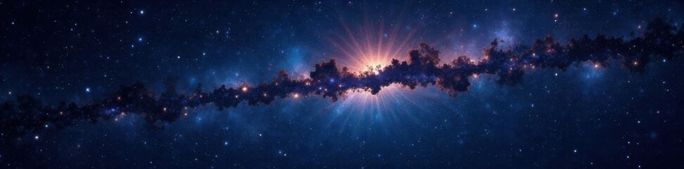 Celestial expanse with twinkling stars on a dark canvas, velvet black, astronomy