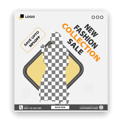 Fashion social media post instagram and facebook post template flyer template
