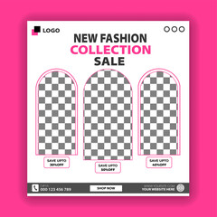 Fashion social media post instagram and facebook post template flyer template
