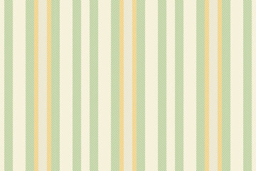 Mix vector vertical lines, factory textile background fabric. Fiber texture seamless pattern stripe in beige and green colors.