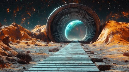 Alien Planet Portal Pathway to Another World