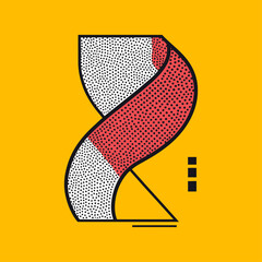 Fototapeta premium Abstract Modern Style Graphic with Dynamic Curves and Bold Colors