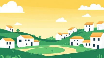 Idyllic Village in Rolling Hills