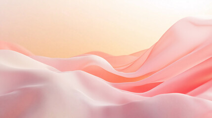 Elegant flowing silk fabric in soft pastel colors, a serene abstract background