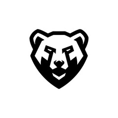 Grizzly bear. Bear emblem. Modern style bear sign. Vector illustration