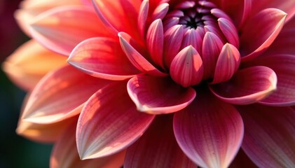 Obraz premium Close-up dahlia arrangement, symmetrical petals, rich hues , pink, dahlia