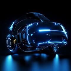 Fototapeta premium Advanced VR Headset with Glowing Design