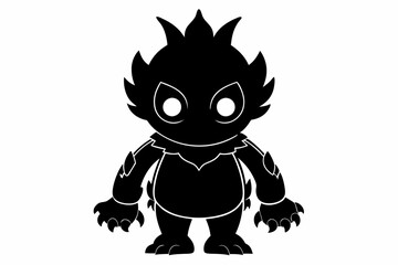 coloring page silhouette black vector