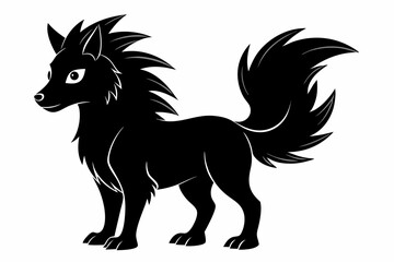 coloring page silhouette black vector