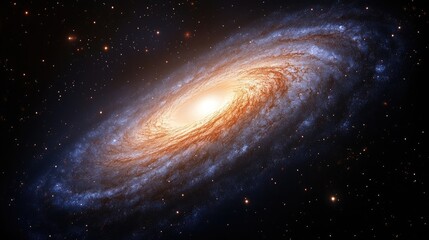 Obraz premium Spiral Galaxy in Deep Space, a cosmic view, for educational use