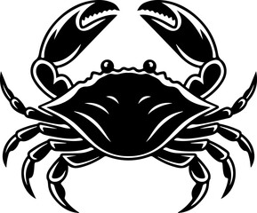 Vintage  engraving illustration of crab. Seafood emblem with crab. Vector crab illustration