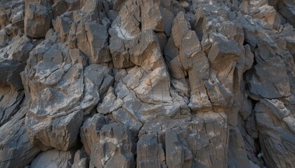 Dark Brown Rock Formation Rugged Texture and Natural Patterns