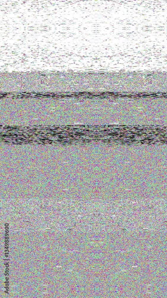 Poster vertical error tv screen monitor overlay with glitch and distortion effect