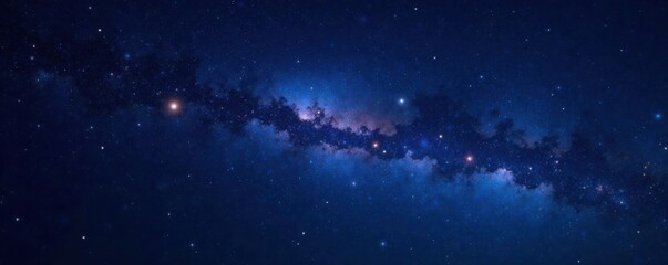 Fototapeta premium Dark starry night sky with twinkling celestial bodies, cosmos, dark skies, astronomy