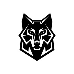 Wolf head. Wolf emblem. Modern style wolf sign. Vector illustration