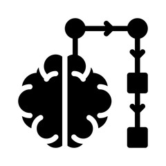 reinforcement learning glyph icon