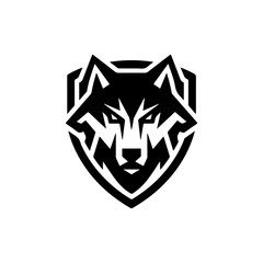 Obraz premium Wolf head. Wolf emblem. Modern style wolf sign. Vector illustration