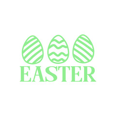 Easter typography clip art design on plain white transparent isolated background for card, shirt, hoodie, sweatshirt, apparel, tag, mug, icon, poster or badge