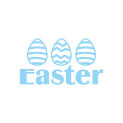 Easter typography clip art design on plain white transparent isolated background for card, shirt, hoodie, sweatshirt, apparel, tag, mug, icon, poster or badge