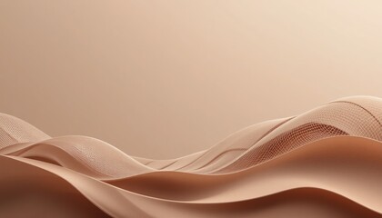 Obraz premium Flowing fabric waves studio abstract art minimalist environment close-up viewpoint harmony and elegance