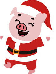 , Merry Christmas Happy Pig