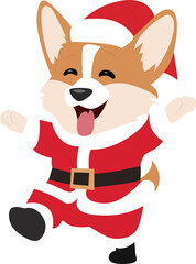 , Merry Christmas Happy Corgi