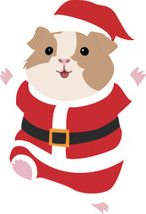 , Merry Christmas Cute Guinea