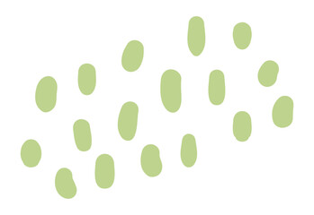 Cartoon patch of grass hand drawn illustration. Scandinavian style flat design, isolated vector. Forest, woodland, park scene, landscape element. Kids seasonal clip art, spring, summer print.