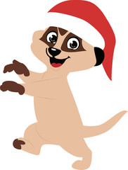 , Merry Christmas Cute Meerkat