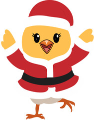 , Merry Christmas Cute Chick