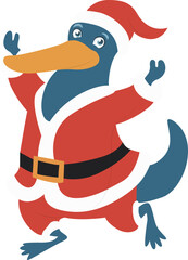 , Merry Christmas Platypus Santa