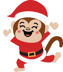 , Merry Christmas Jolly Monkey