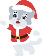 , Merry Christmas Cute Santa Cub