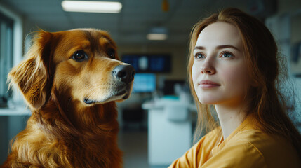 Woman cuddling with her dog highlighting the significance of spaying and the role of veterinarians in promoting animal health and wellbeing.