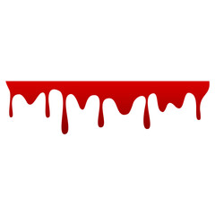 Red Blood Drop Dripping Icon, Vector Isolated on white background