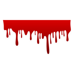 Red Blood Drop Dripping Icon, Vector Isolated on white background