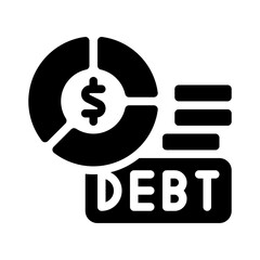 debt management glyph icon