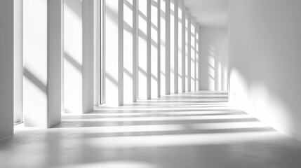 Obraz premium light and shadow with white color background 